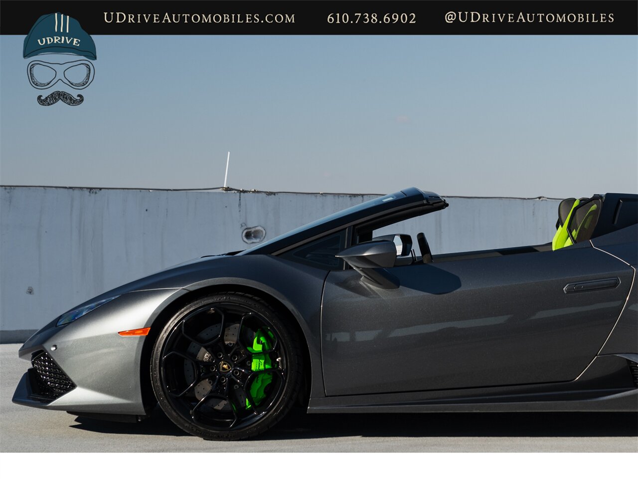 2016 Lamborghini Huracan LP 610-4 Spyder  1 Owner Fresh Service Lift System Sport Exhst Sportivo Verde Fauns Interior CCB Green Calipers RVC Dynamic Steer Full Body PPF - Photo 12 - West Chester, PA 19382