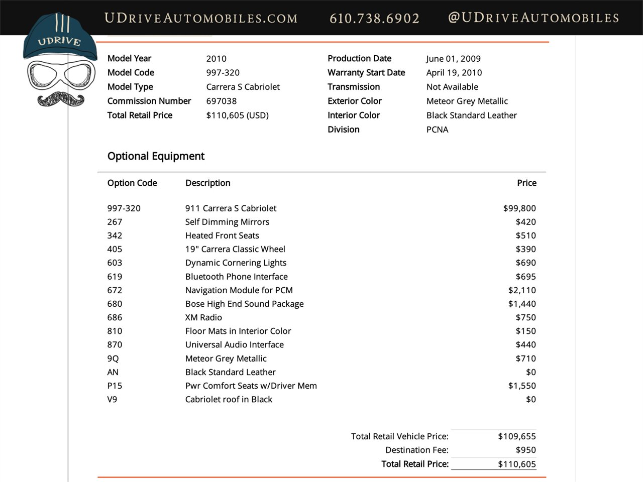 2010 Porsche 911 Carrera S  Cabriolet 6 Speed Manual 997.2 Meteor Grey - Photo 1 - West Chester, PA 19382