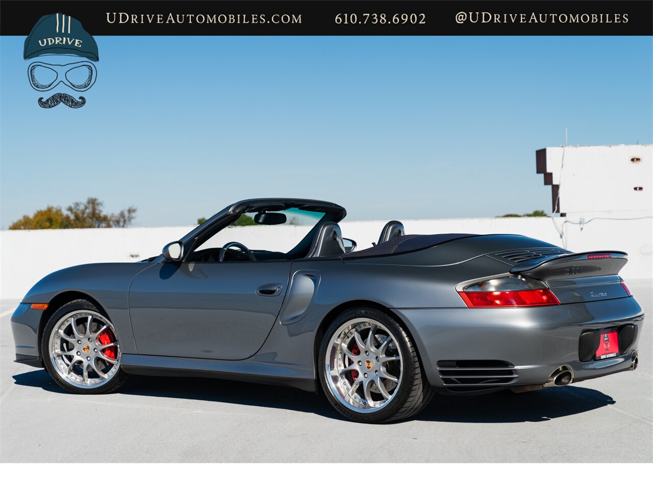 2004 Porsche 911 Turbo  Cabriolet Spt Seats Pntd Seat Backs Sport Shift Deviated Stitch Blue Lthr Blue Top Pntd Console Serv Hist - Photo 5 - West Chester, PA 19382