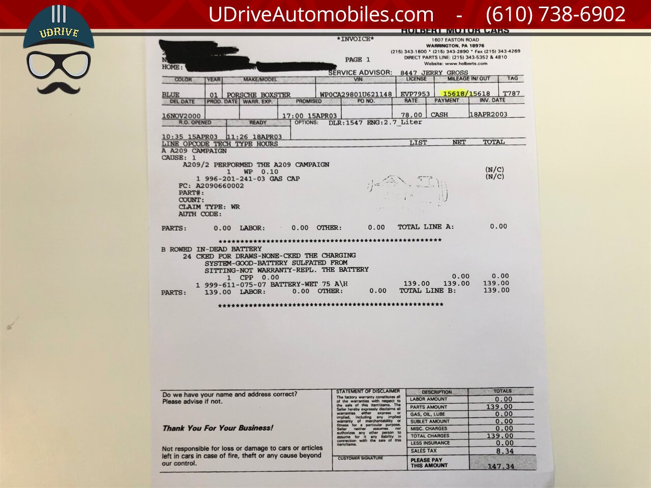 2001 Porsche Boxster 5 Speed Manual Detailed Service History  Same Owner for Last 18 Years Hard Top Included - Photo 52 - West Chester, PA 19382