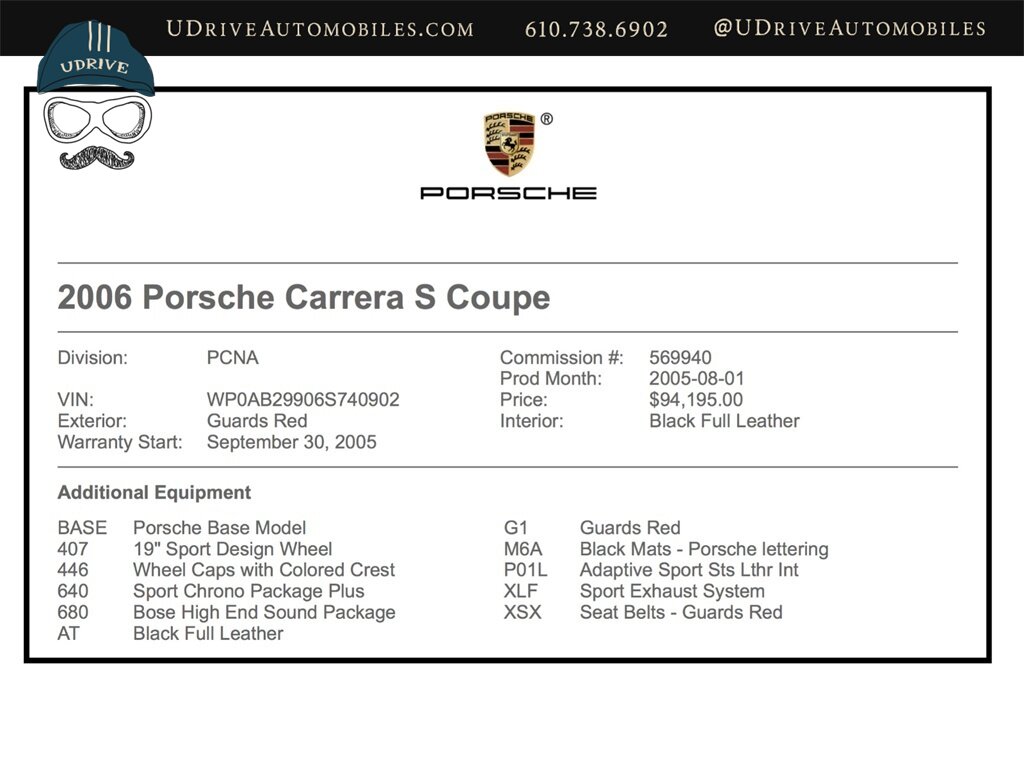 2006 Porsche 911 S LIVE ON PCAR MARKET 997 S 6 Speed Full Lthr Chrono Adap Sport Seats Sport Exhst Red Belts - Photo 2 - West Chester, PA 19382