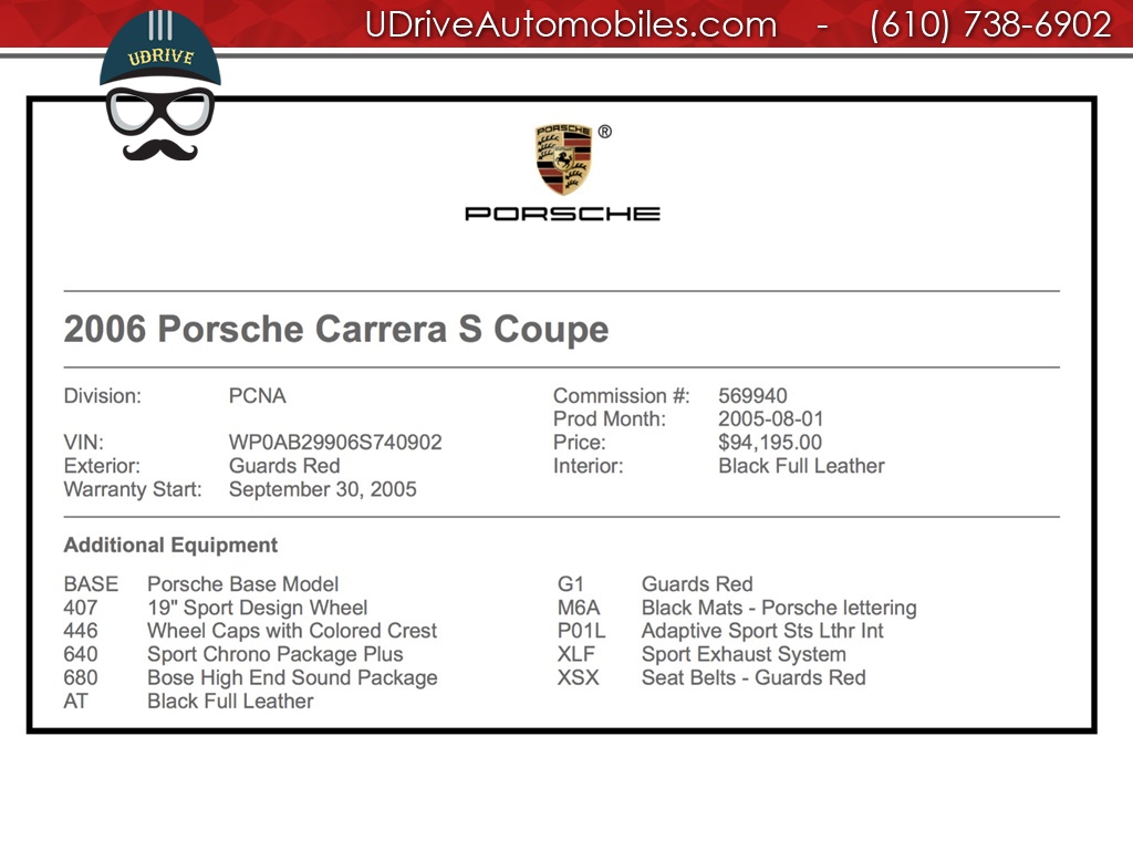 2006 Porsche 911 S 997 5k Miles 6 Spd Chrono Adap Sport Sts  Sport Exhaust Sport Shift - Photo 2 - West Chester, PA 19382