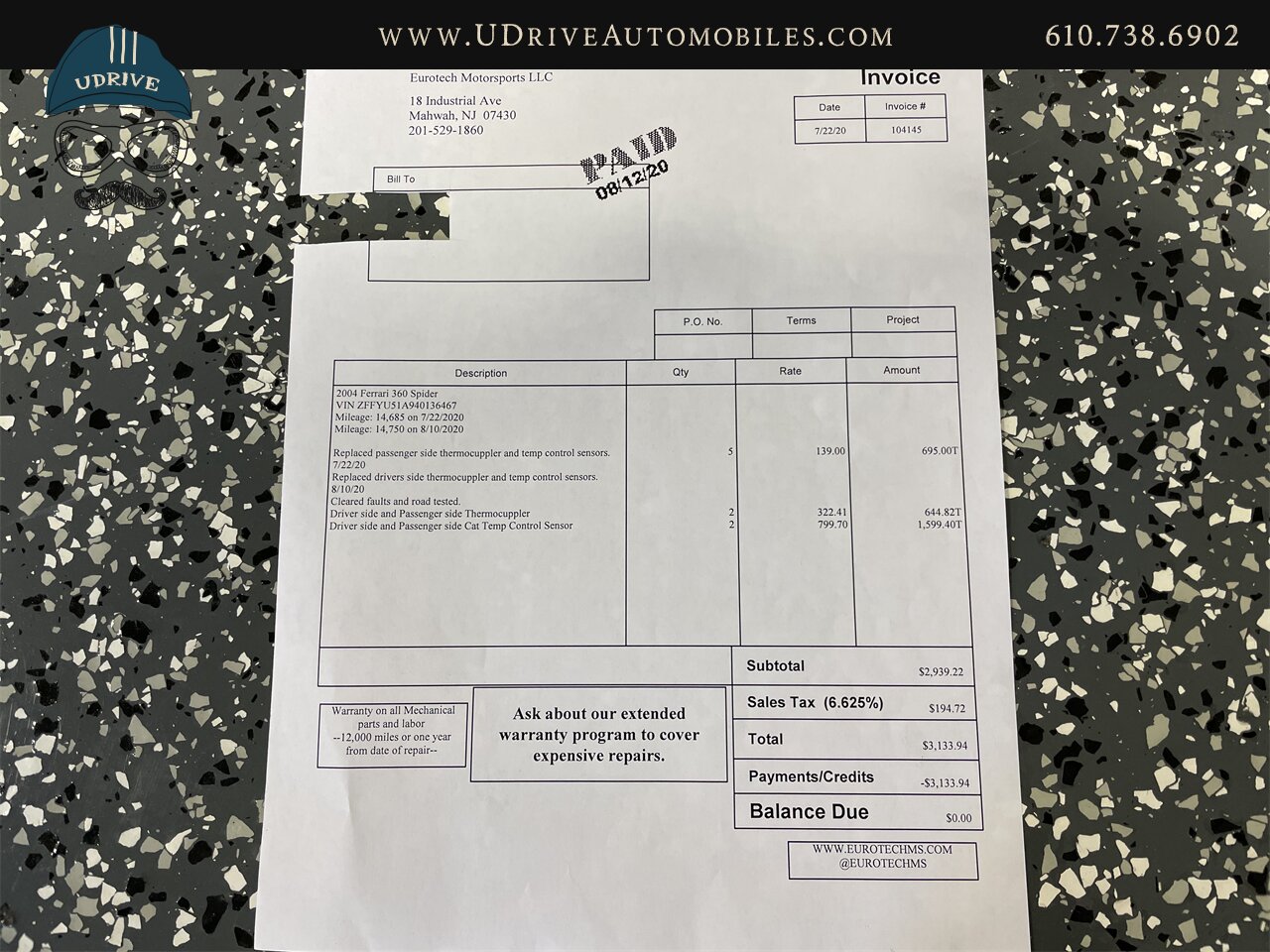 2004 Ferrari 360 Modena 6 Speed Manual Red Lthr Electric Daytona Seats  Modular Whls Lthr Rear Shelf Shields Serv Hist $173k MSRP - Photo 77 - West Chester, PA 19382