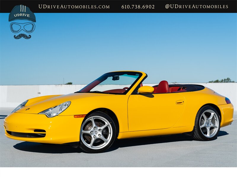 2002 Porsche 911 Carrera  Cabriolet 1 of a Kind 6 Spd Spt Seats Speed Yellow over Special Lthr Carrera Red Metropol Blue Top Adv Technic Pkg Adv Design Pkg