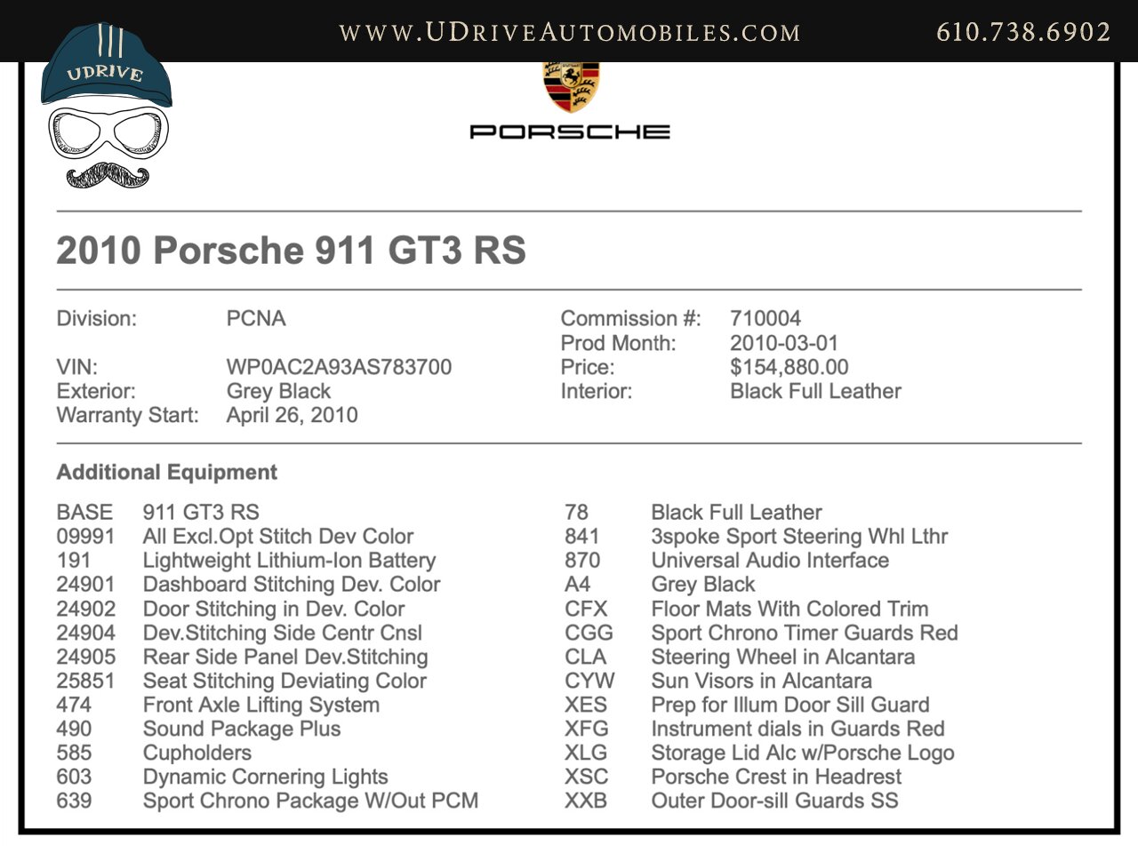 2010 Porsche 911 GT3 RS 1k Miles Dev Red Stitching Throughout  Front Axle Lift Sport Chrono 997.2 - Photo 2 - West Chester, PA 19382