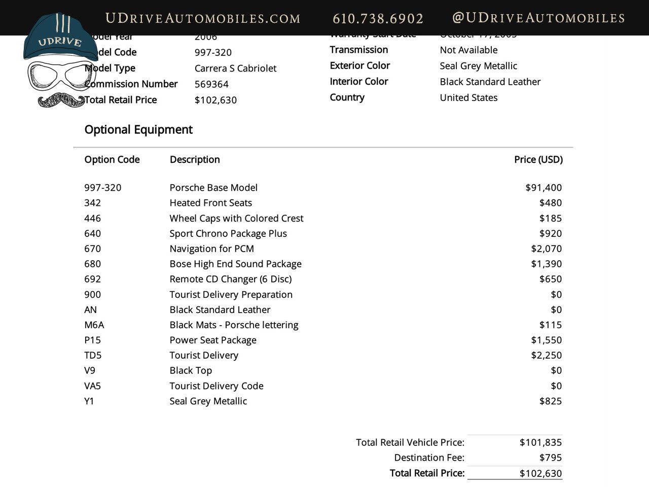 2006 Porsche 911 Carrera S  Cabriolet 6 Speed Sport Chrono 997S - Photo 1 - West Chester, PA 19382