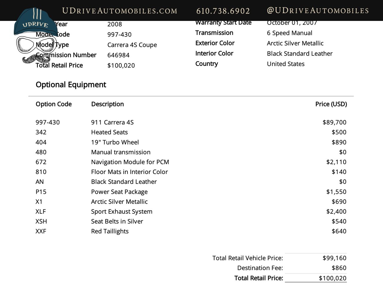 2008 Porsche 911 Carrera 4S  997 6 Speed Sport Exhaust Turbo Wheels Red Tails Silver Belts - Photo 1 - West Chester, PA 19382