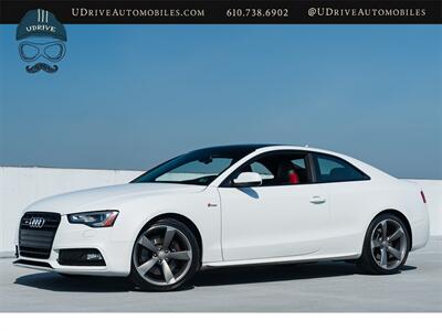 2015 Audi S5 3.0T Quattro Premium Plus  6 Speed Manual Ibis White over Black/Magma Red Service History Coupe