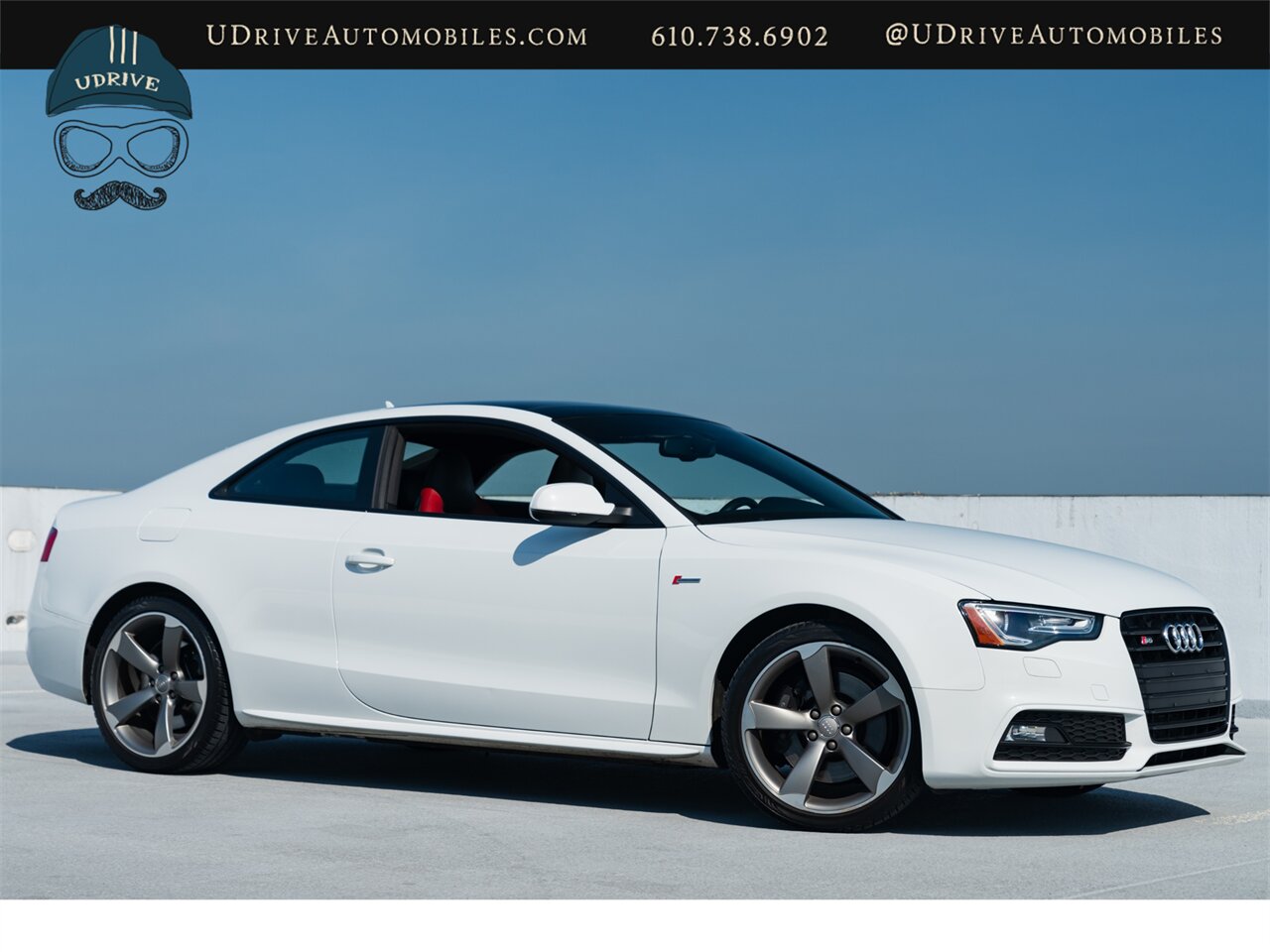 2015 Audi S5 3.0T Quattro Premium Plus 6 Speed Manual Ibis White over Black/Magma Red Service History - Photo 4 - West Chester, PA 19382