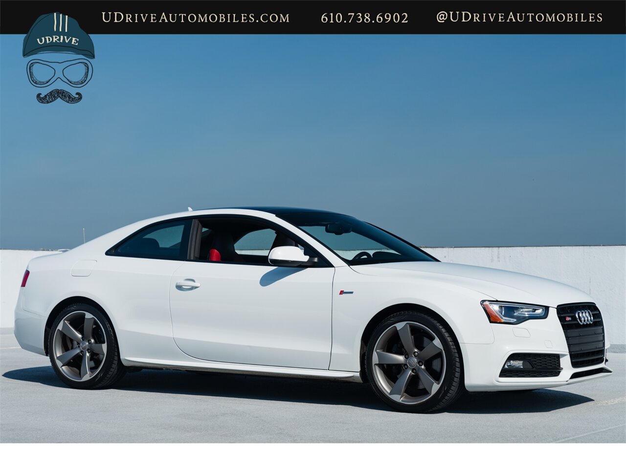 2015 Audi S5 3.0T Quattro Premium Plus 6 Speed Manual Ibis White over Black/Magma Red Service History - Photo 16 - West Chester, PA 19382