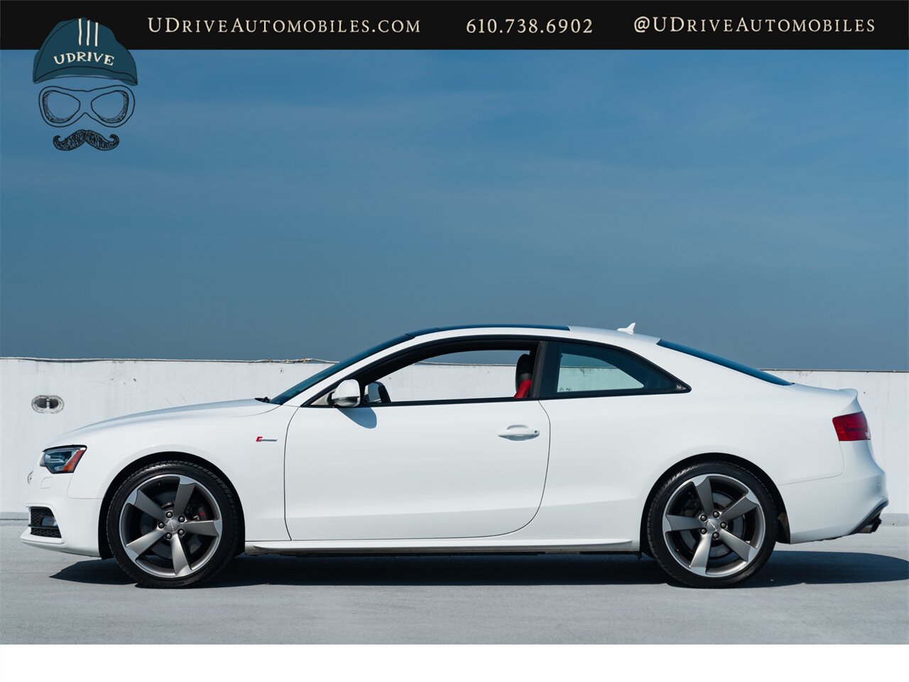 2015 Audi S5 3.0T Quattro Premium Plus 6 Speed Manual Ibis White over Black/Magma Red Service History - Photo 9 - West Chester, PA 19382