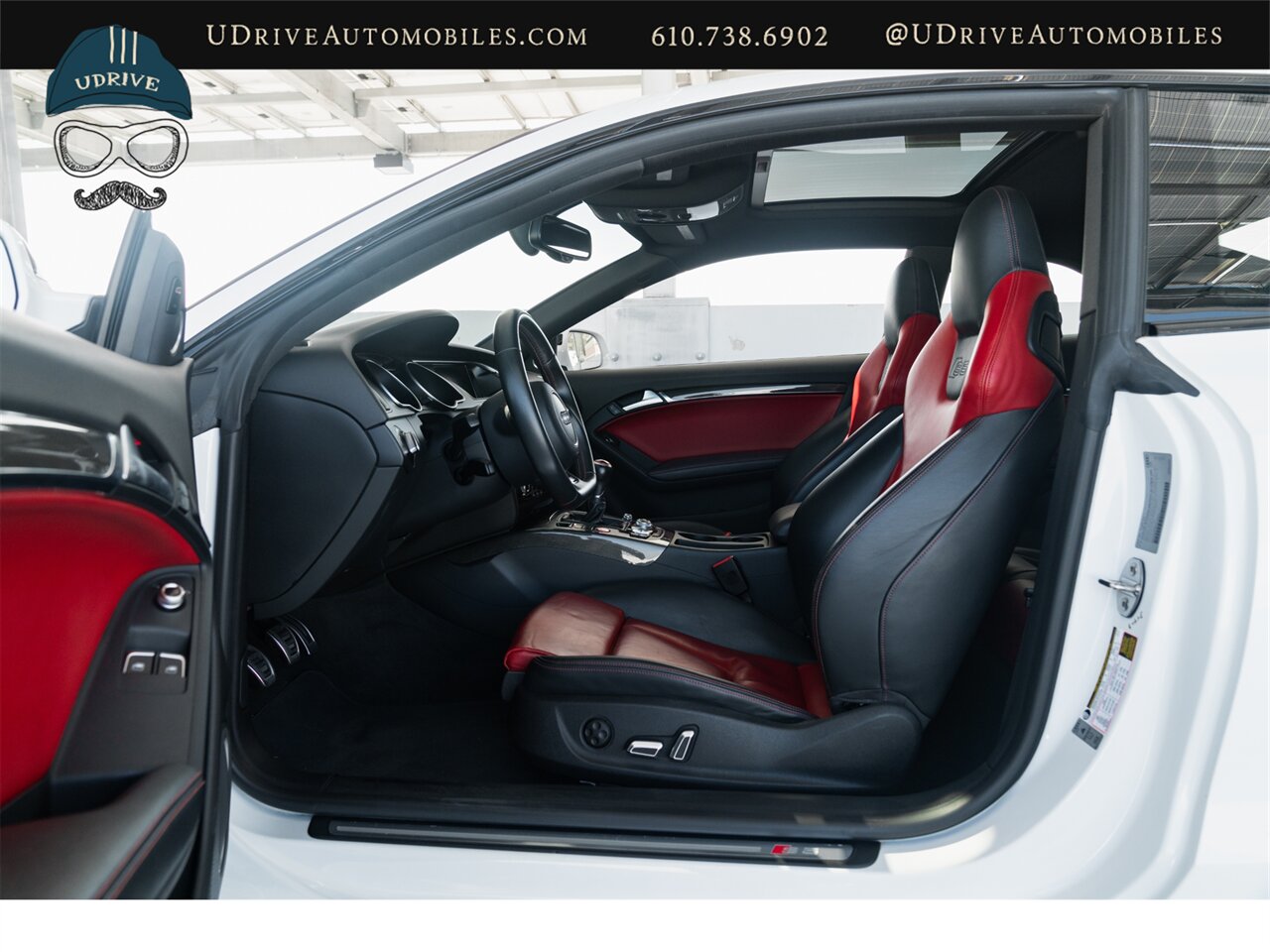 2015 Audi S5 3.0T Quattro Premium Plus 6 Speed Manual Ibis White over Black/Magma Red Service History - Photo 33 - West Chester, PA 19382
