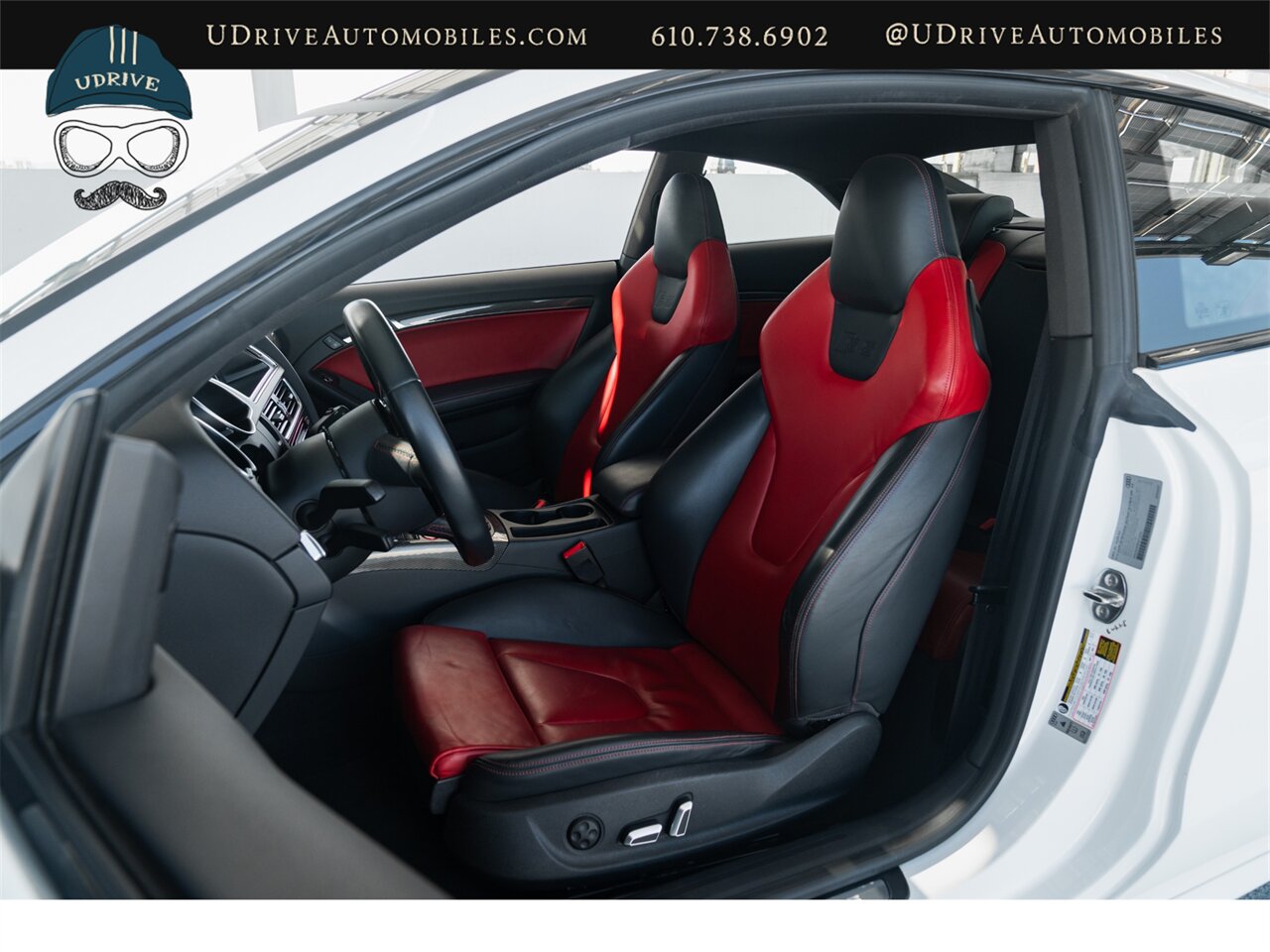 2015 Audi S5 3.0T Quattro Premium Plus 6 Speed Manual Ibis White over Black/Magma Red Service History - Photo 31 - West Chester, PA 19382