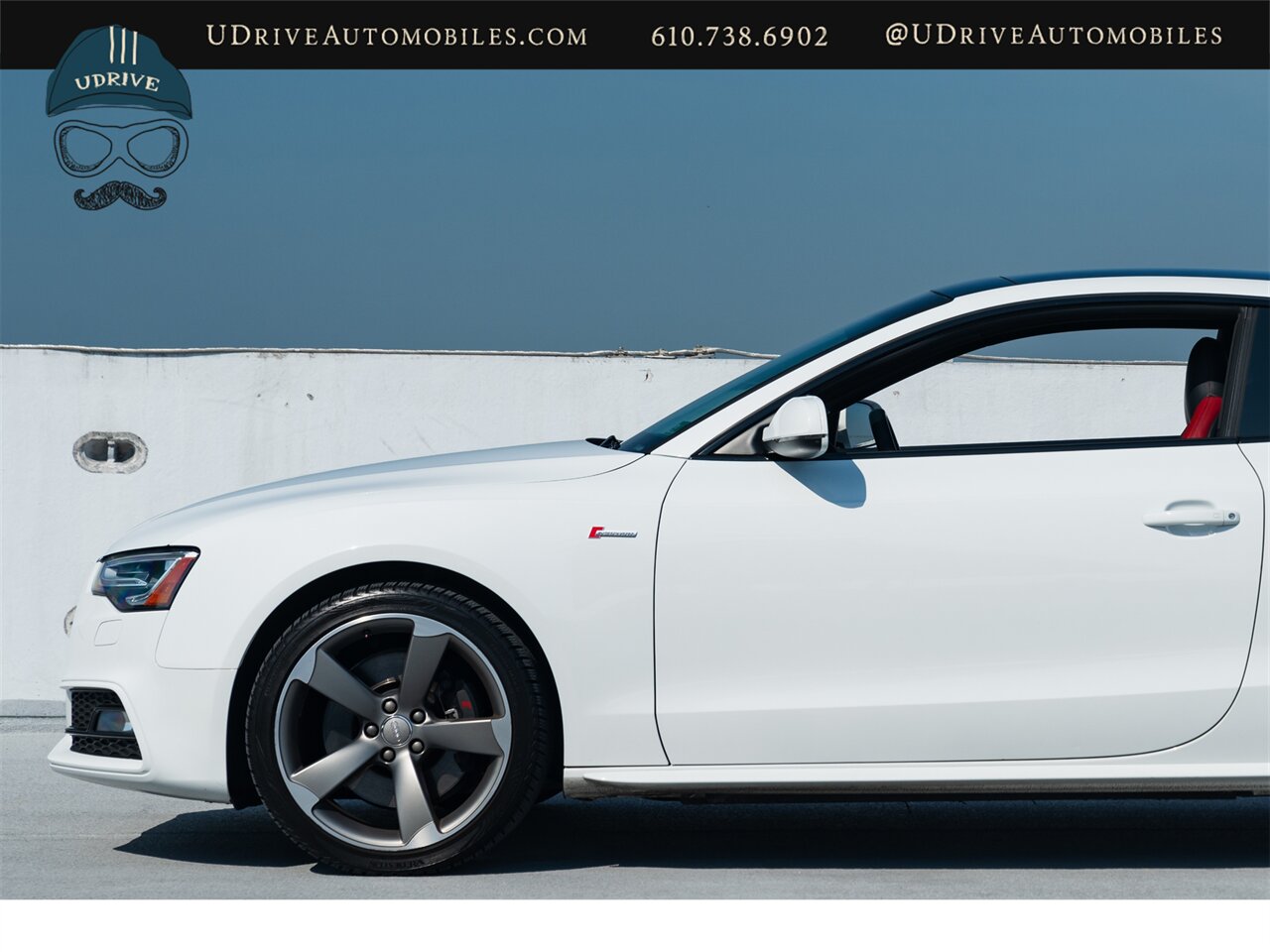 2015 Audi S5 3.0T Quattro Premium Plus 6 Speed Manual Ibis White over Black/Magma Red Service History - Photo 10 - West Chester, PA 19382
