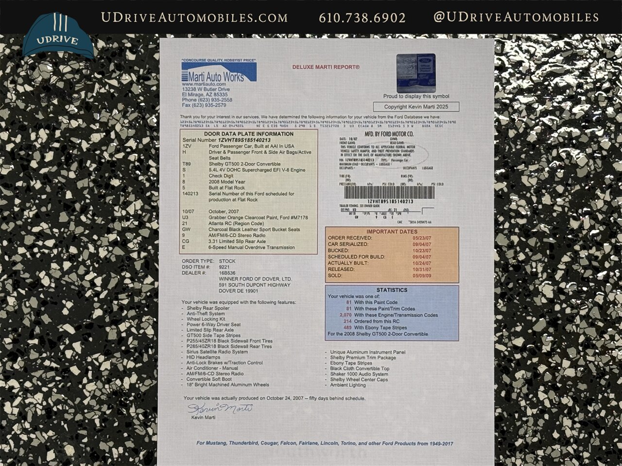2008 Ford Mustang Shelby GT500  Grabber Orange Convertible 16k Miles - Photo 64 - West Chester, PA 19382