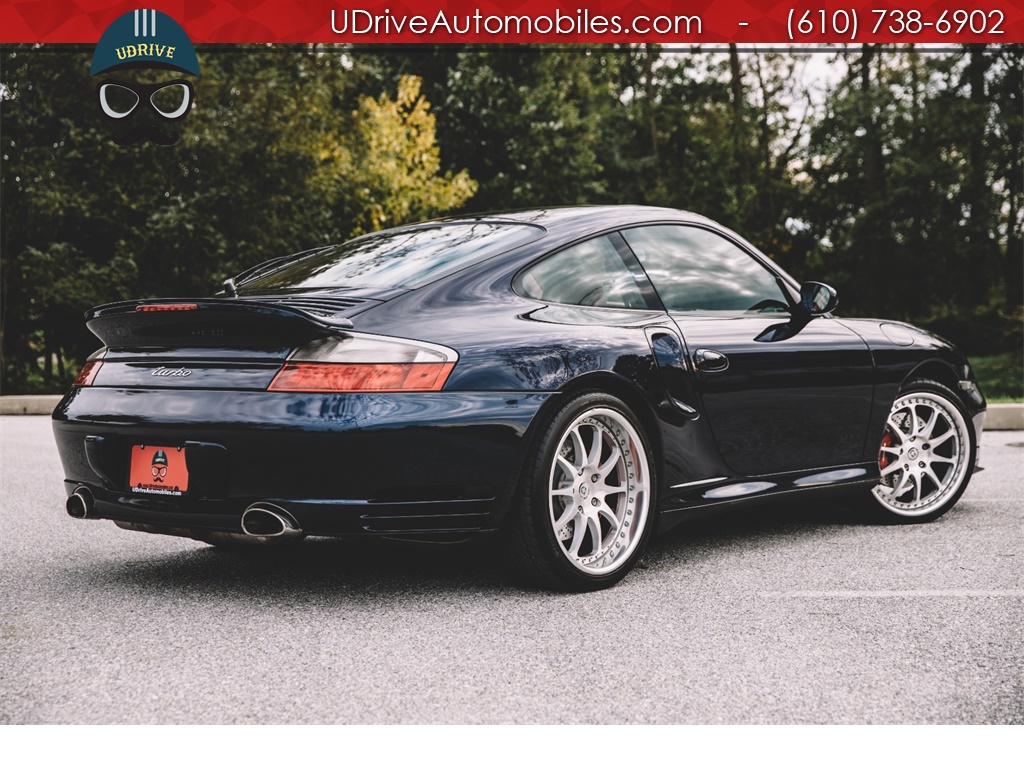 2001 Porsche 911 996 Turbo 6 Speed Manual HRE Whls Serv Hist  Midnight Blue over Naural Brown Leather - Photo 3 - West Chester, PA 19382