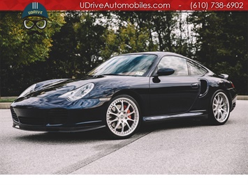 2001 Porsche 911 996 Turbo 6 Speed Manual HRE Whls Serv Hist  Midnight Blue over Naural Brown Leather