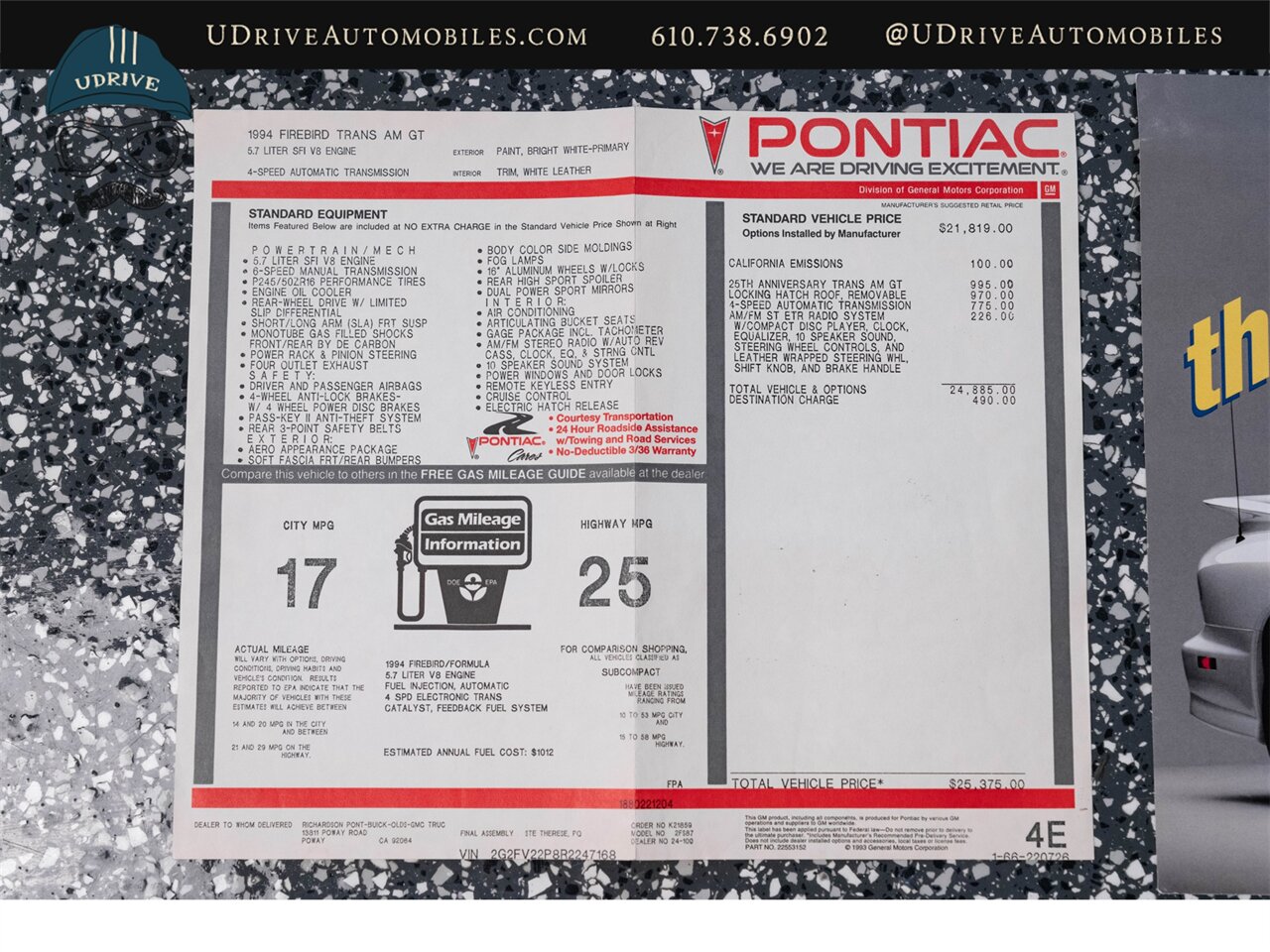 1994 Pontiac Trans Am 25th Anniversary  17k Miles - Photo 98 - West Chester, PA 19382