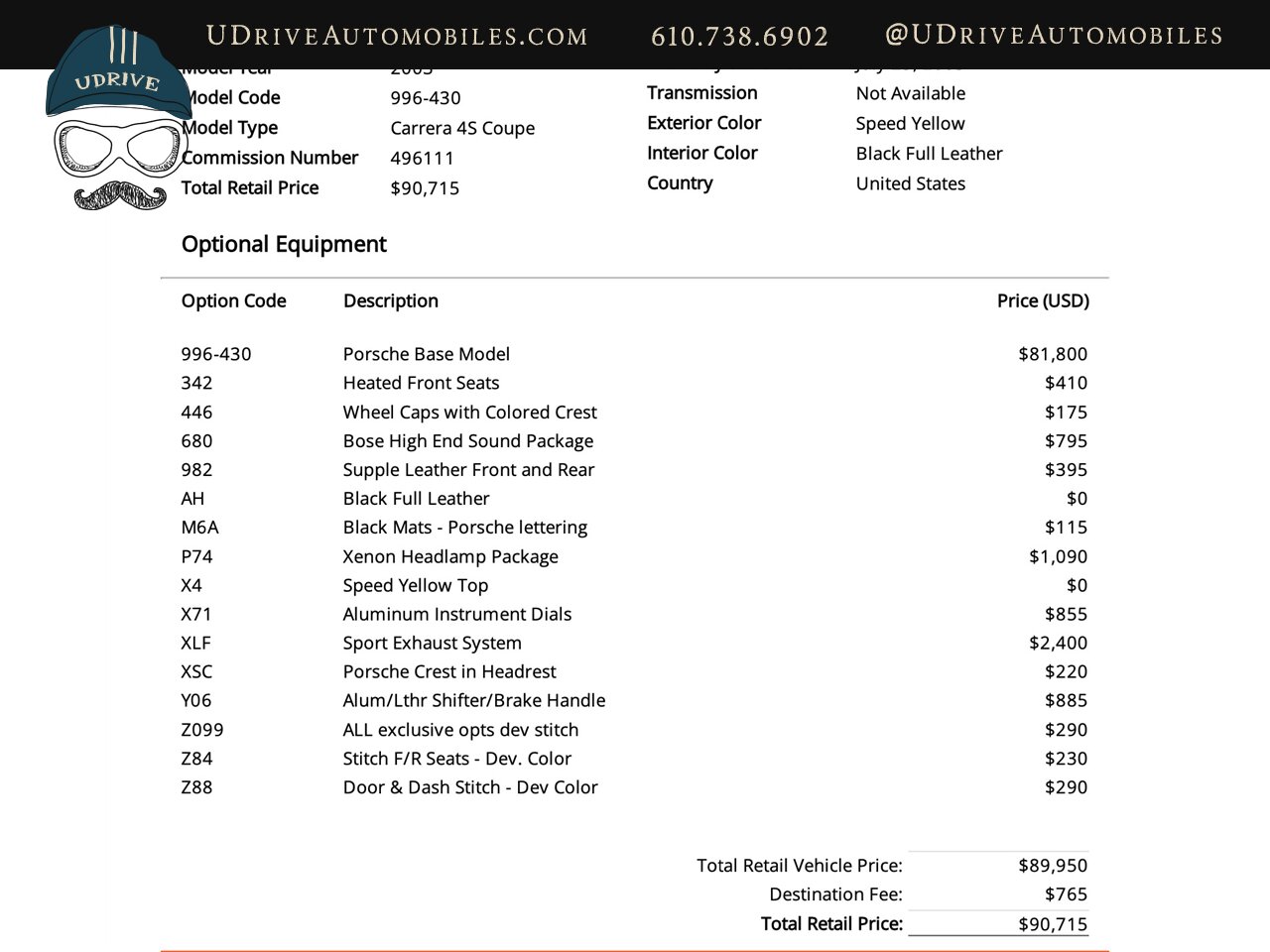 2003 Porsche 911 Carrera 4S  996 C4S 6 Speed Sport Exhaust Dev Stitch Throughout Serv Hist - Photo 1 - West Chester, PA 19382