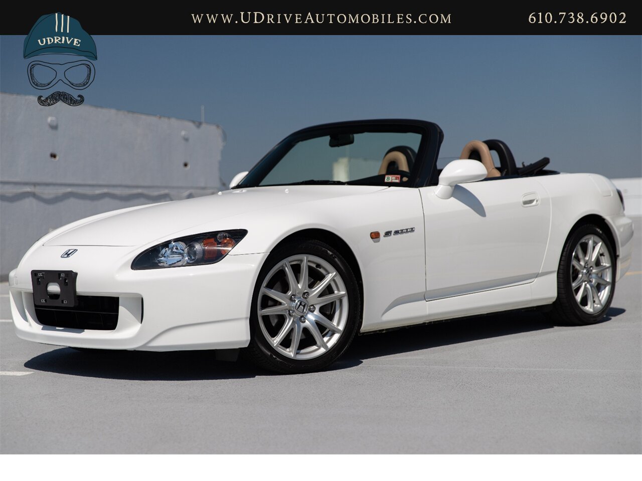 2005 Honda S2000 Grand Prix White over Tan