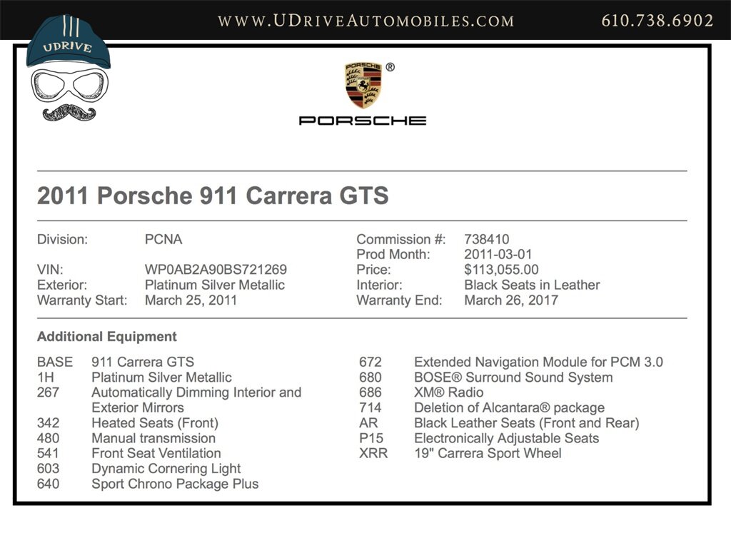 2011 Porsche 911 997 GTS 6 Speed 10k Miles Vent Seats 408hp  Rare Spec - Photo 2 - West Chester, PA 19382