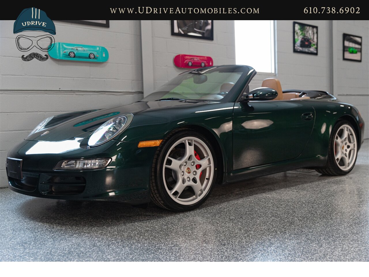 2006 Porsche 911 Carrera S Cabriolet 6 Speed Forest Green  Sport Shifter Makassar Wood New Tires - Photo 1 - West Chester, PA 19382