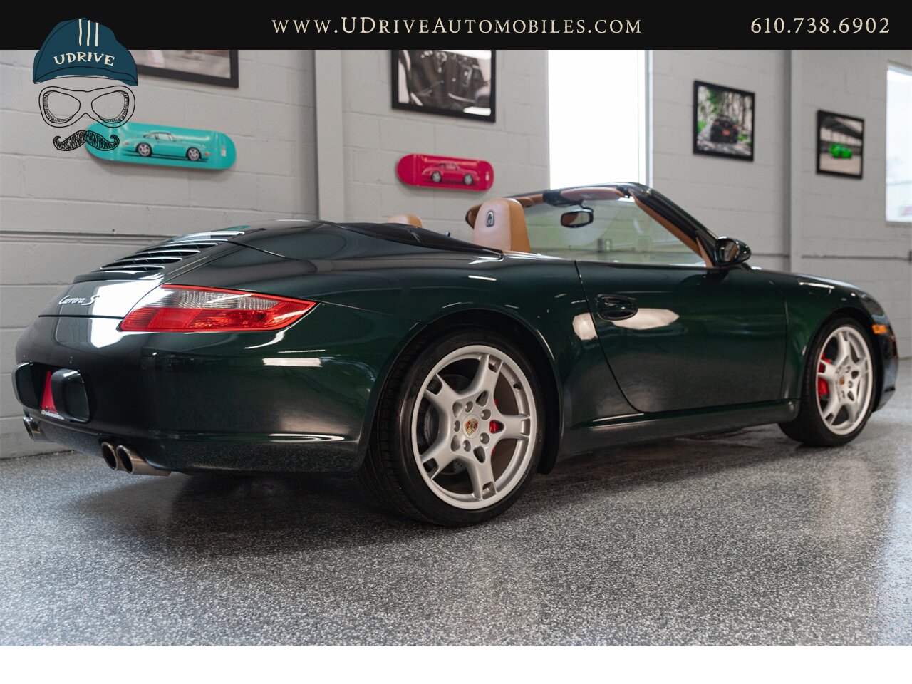 2006 Porsche 911 Carrera S Cabriolet 6 Speed Forest Green  Sport Shifter Makassar Wood New Tires - Photo 15 - West Chester, PA 19382