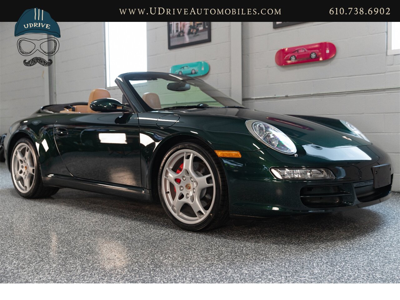 2006 Porsche 911 Carrera S Cabriolet 6 Speed Forest Green  Sport Shifter Makassar Wood New Tires - Photo 11 - West Chester, PA 19382