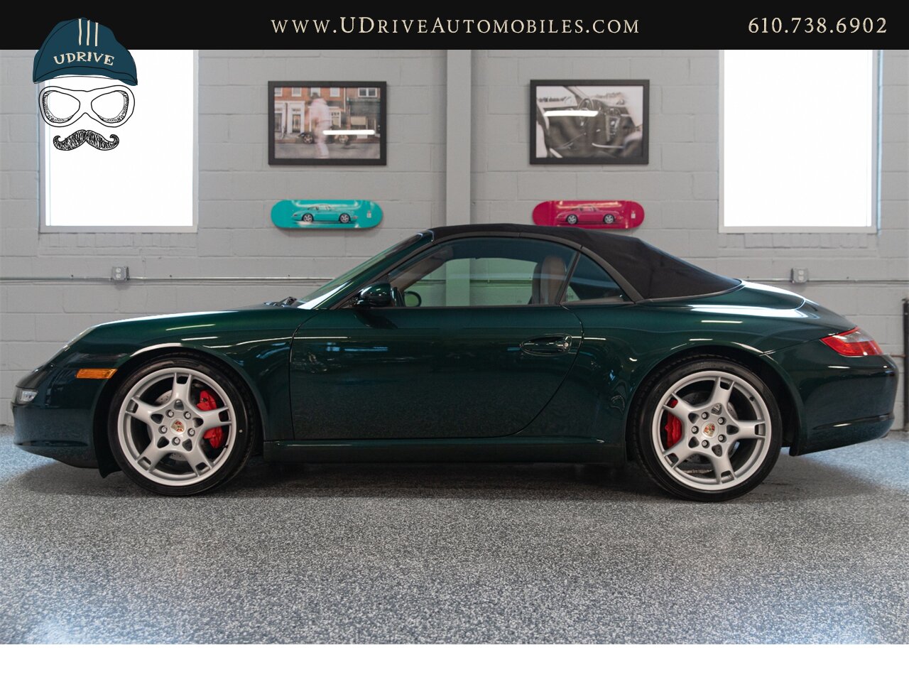 2006 Porsche 911 Carrera S Cabriolet 6 Speed Forest Green  Sport Shifter Makassar Wood New Tires - Photo 5 - West Chester, PA 19382