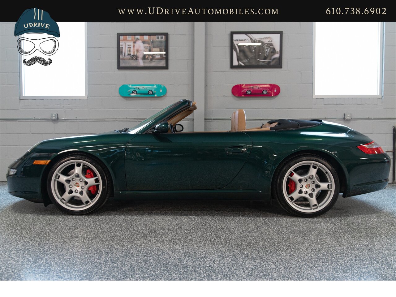 2006 Porsche 911 Carrera S Cabriolet 6 Speed Forest Green  Sport Shifter Makassar Wood New Tires - Photo 4 - West Chester, PA 19382