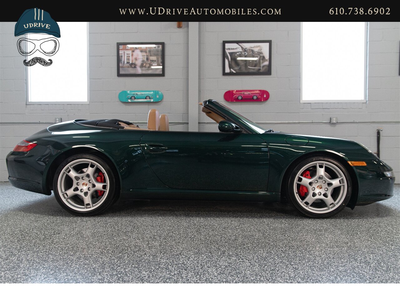 2006 Porsche 911 Carrera S Cabriolet 6 Speed Forest Green  Sport Shifter Makassar Wood New Tires - Photo 13 - West Chester, PA 19382