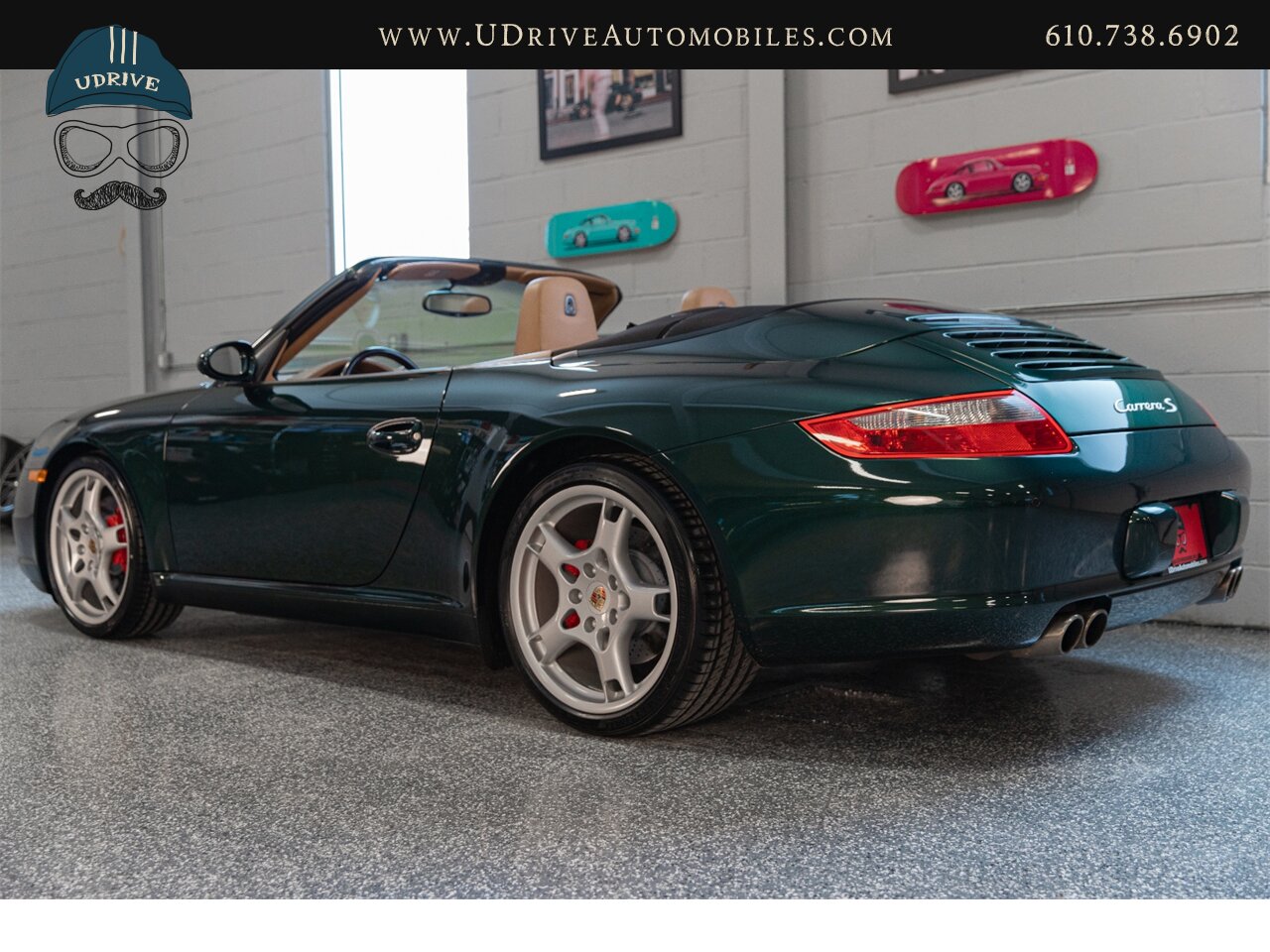 2006 Porsche 911 Carrera S Cabriolet 6 Speed Forest Green  Sport Shifter Makassar Wood New Tires - Photo 20 - West Chester, PA 19382