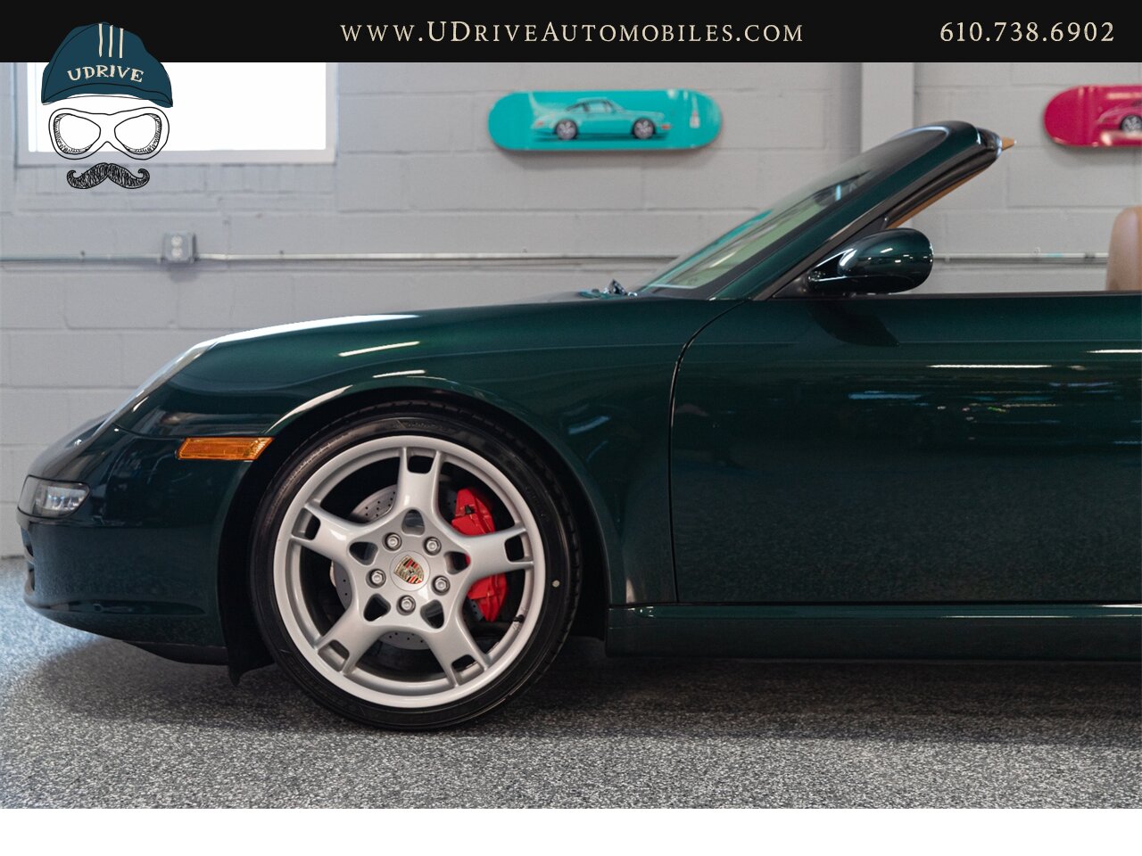 2006 Porsche 911 Carrera S Cabriolet 6 Speed Forest Green  Sport Shifter Makassar Wood New Tires - Photo 6 - West Chester, PA 19382