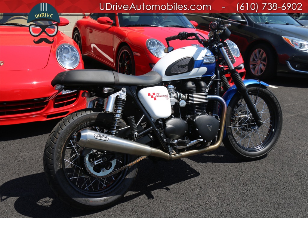 2015 Triumph Bonneville T214 Arrow Exhaust Brat Style Cafe Racer Mods   - Photo 13 - West Chester, PA 19382