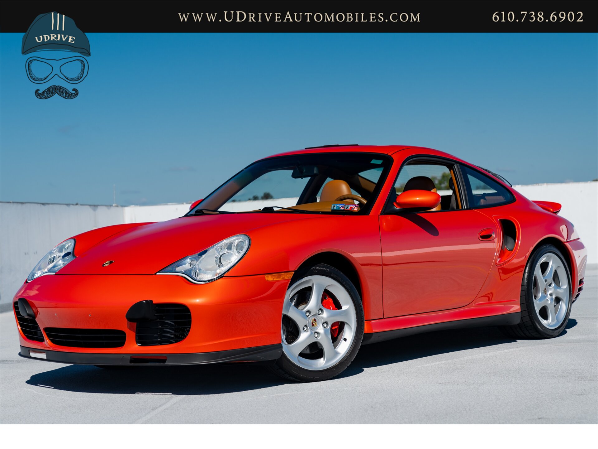 PUSH レッド シルバー 2001 Porsche 911 Turbo 6Sp 996 Rare Zanzibar Red over Natural Lthr