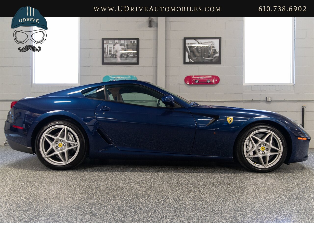 2007 Ferrari 599 GTB Fiorano Tour de France Blue 6k Miles  Ceramic Brakes Daytona Seats Shields Lthr Shelf MSRP $293k - Photo 12 - West Chester, PA 19382