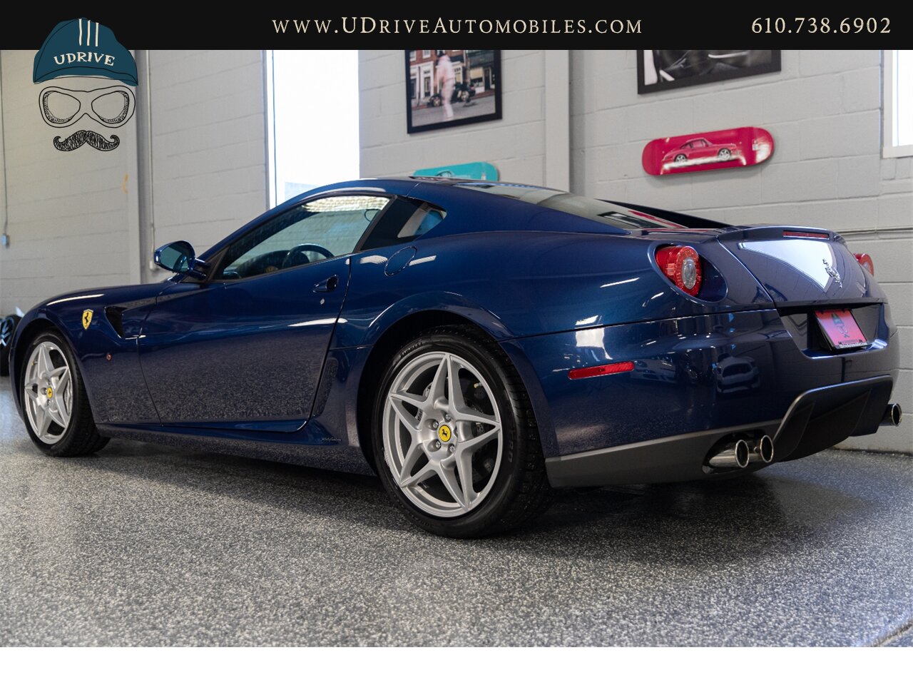 2007 Ferrari 599 GTB Fiorano Tour de France Blue 6k Miles  Ceramic Brakes Daytona Seats Shields Lthr Shelf MSRP $293k - Photo 19 - West Chester, PA 19382