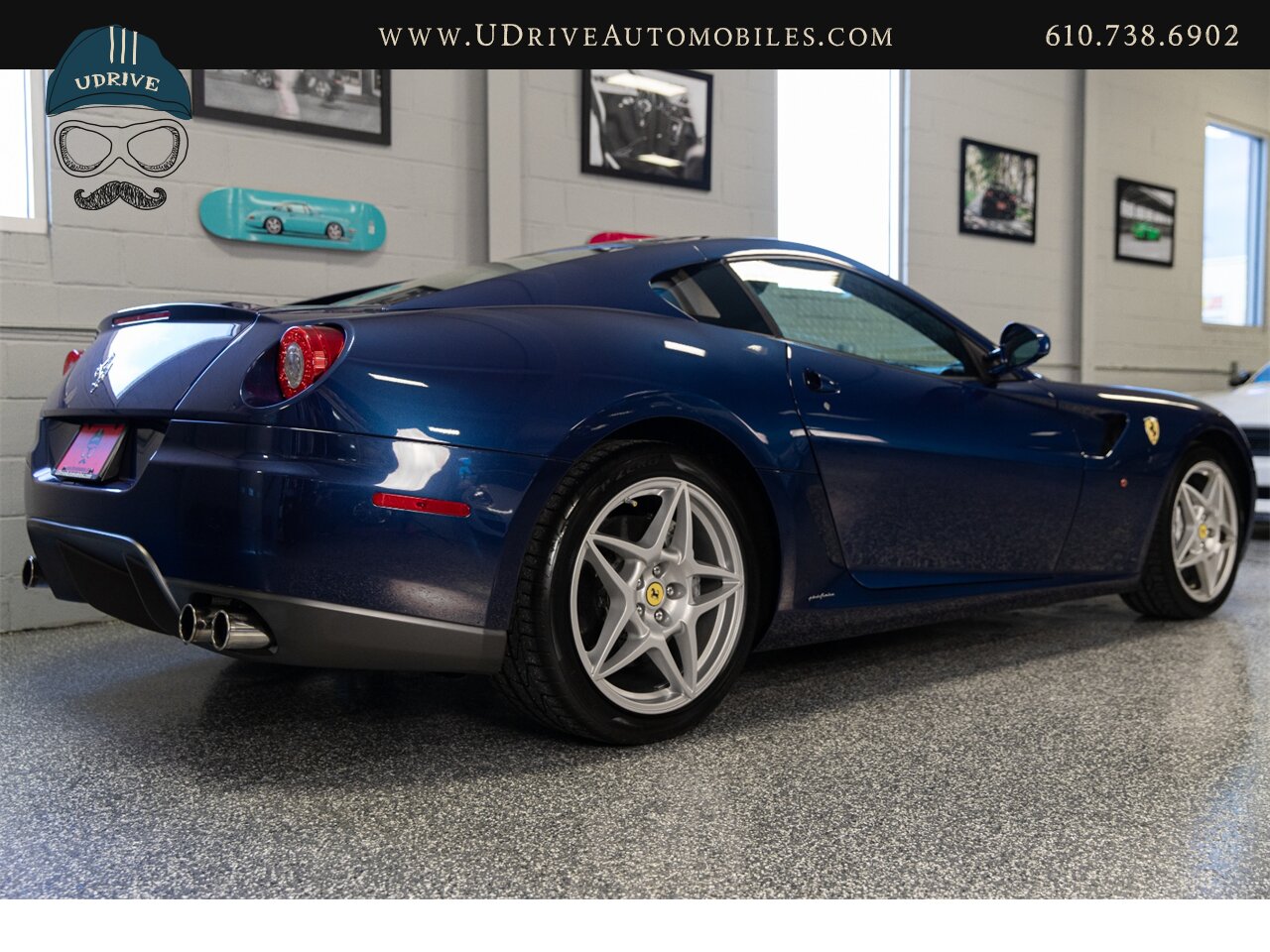 2007 Ferrari 599 GTB Fiorano Tour de France Blue 6k Miles  Ceramic Brakes Daytona Seats Shields Lthr Shelf MSRP $293k - Photo 14 - West Chester, PA 19382