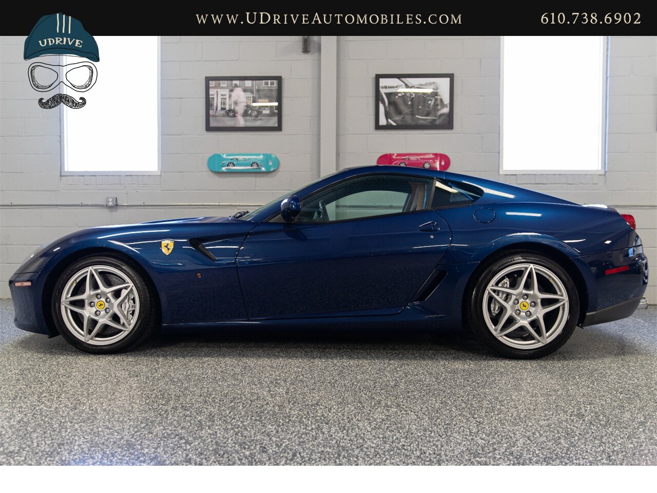 2007 Ferrari 599 GTB Fiorano Tour de France Blue 6k Miles  Ceramic Brakes Daytona Seats Shields Lthr Shelf MSRP $293k - Photo 3 - West Chester, PA 19382