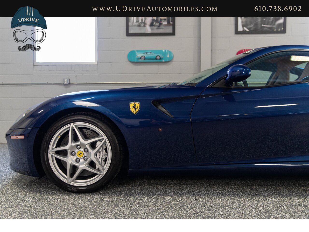 2007 Ferrari 599 GTB Fiorano Tour de France Blue 6k Miles  Ceramic Brakes Daytona Seats Shields Lthr Shelf MSRP $293k - Photo 4 - West Chester, PA 19382