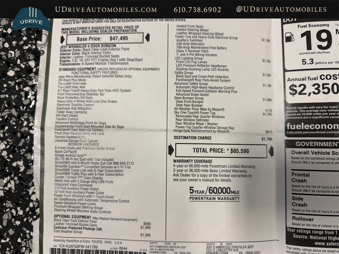 2023 Jeep Wrangler Rubicon 6 Speed Manual - Photo 60 - West Chester, PA 19382