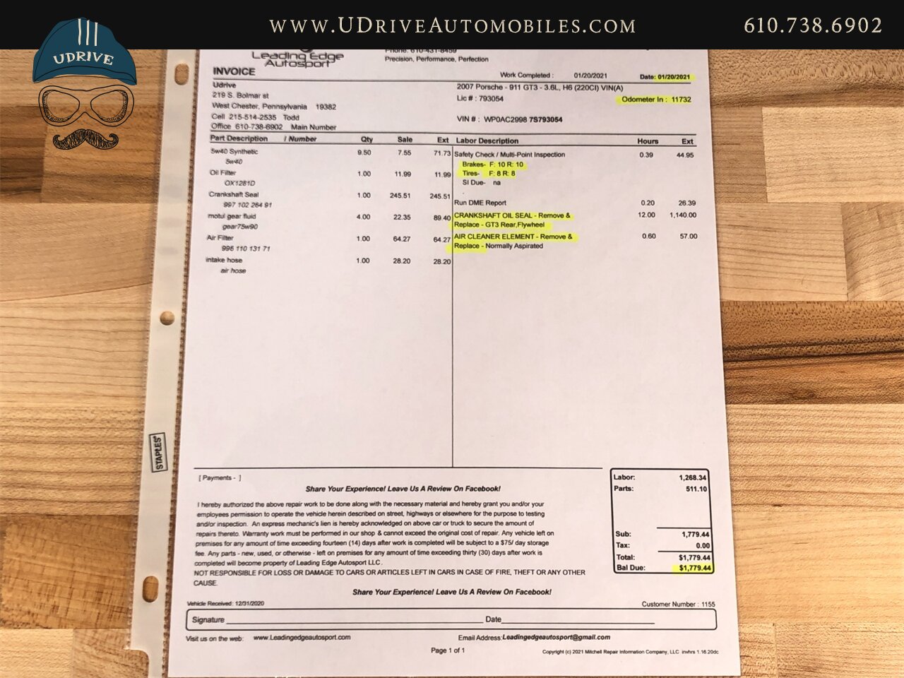 2007 Porsche 911 GT3 Carrara White 11k Miles PCCB Adap Spt Seats  Yellow Stitch Blk Whls Carbon Fiber MSRP $138k - Photo 66 - West Chester, PA 19382