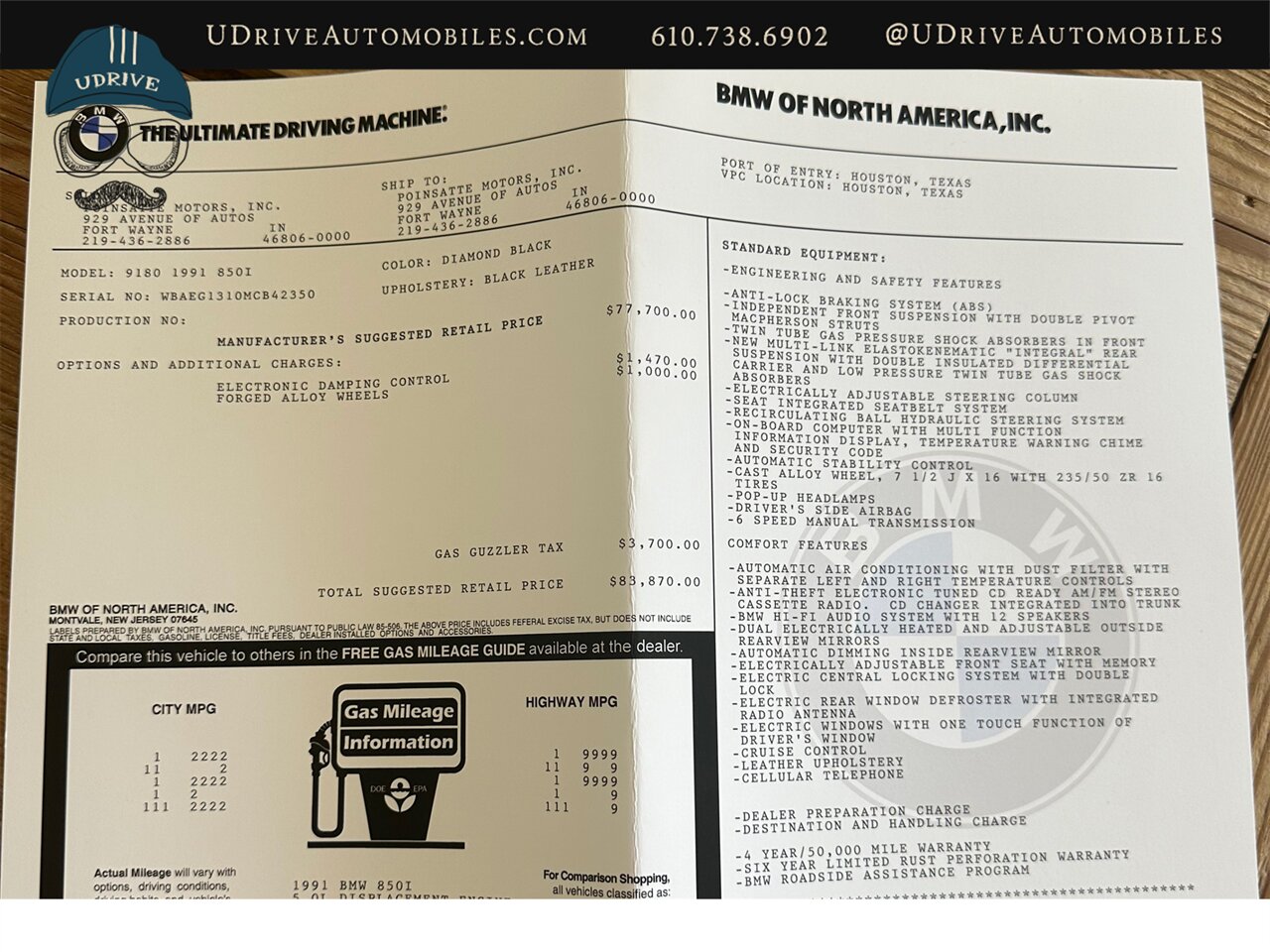 1991 BMW 850i  6 Speed Manual $30k in Recent Receipts Spectacular Example - Photo 76 - West Chester, PA 19382