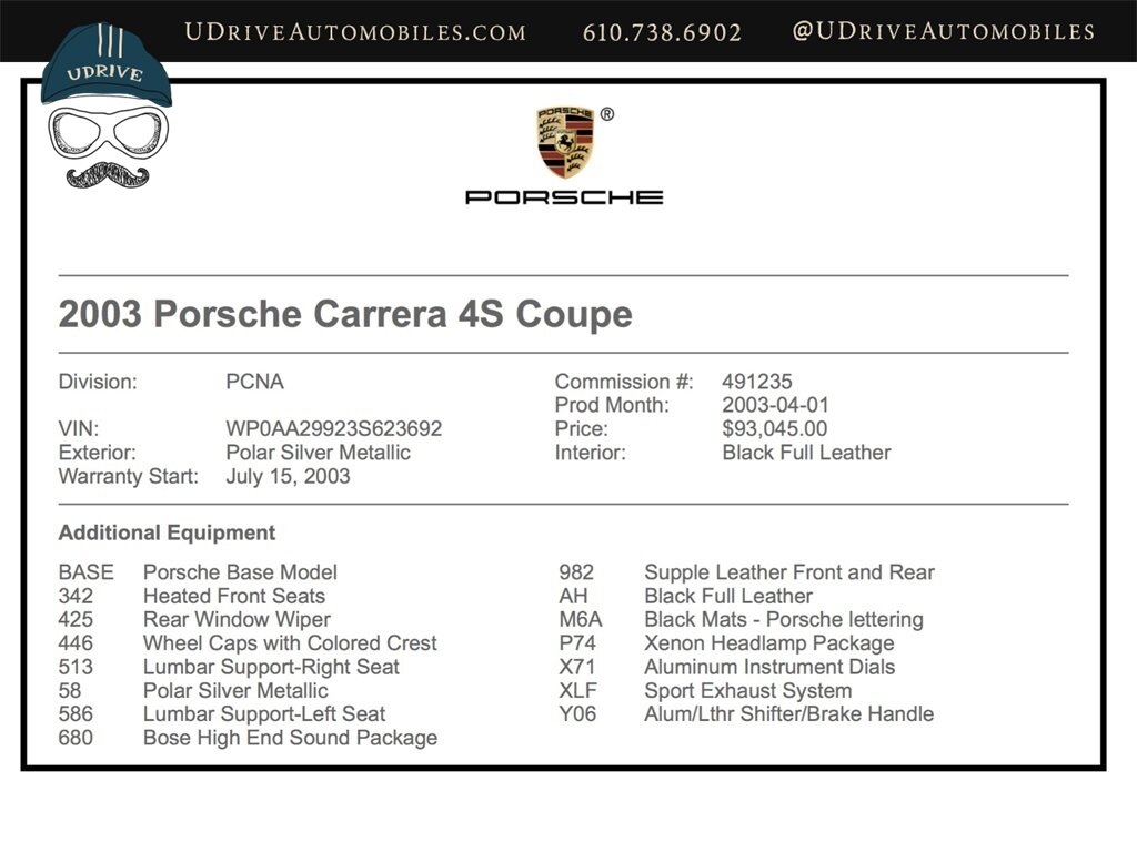 2003 Porsche 911 Carrera 4S 996 C4S 6 Speed 28k Miles Rare Color Sport Exhaust IMS Retrofit Service History - Photo 2 - West Chester, PA 19382