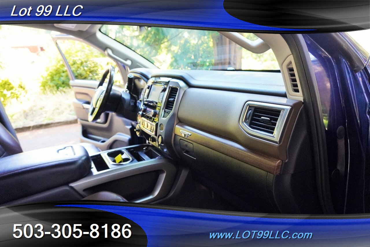 2018 Nissan Titan Platinum Reserve 4X4 V8 5.6 Auto Heated AC Leather  Moon Roof LIFTED Black Wheels LINE NEW TIRES - Photo 18 - Milwaukie, OR 97267