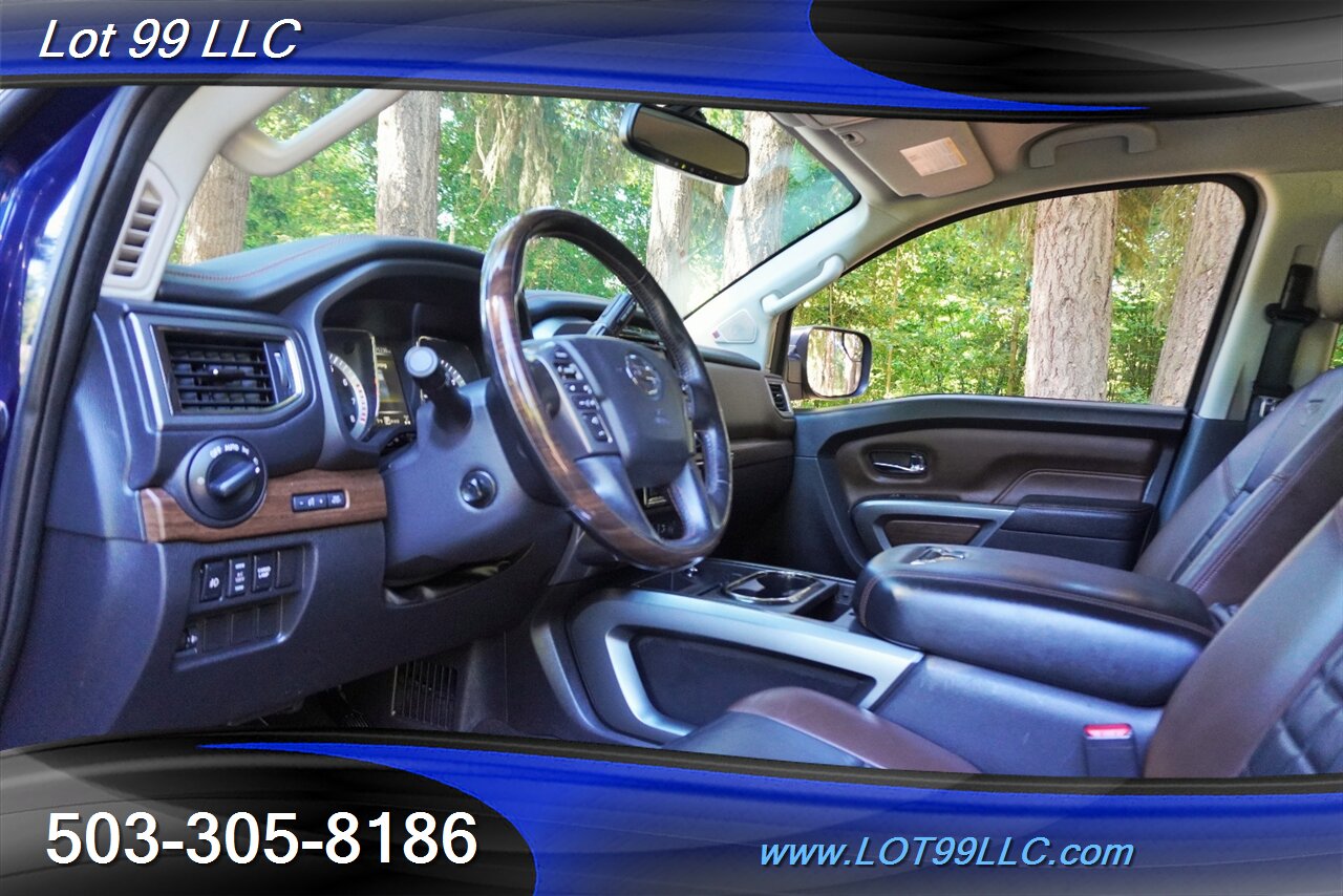 2018 Nissan Titan Platinum Reserve 4X4 V8 5.6 Auto Heated AC Leather  Moon Roof LIFTED Black Wheels LINE NEW TIRES - Photo 13 - Milwaukie, OR 97267