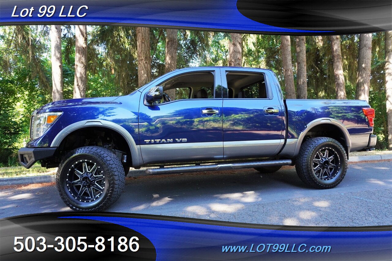 2018 Nissan Titan Platinum Reserve 4X4 V8 5.6 Auto Heated AC Leather  Moon Roof LIFTED Black Wheels LINE NEW TIRES - Photo 5 - Milwaukie, OR 97267