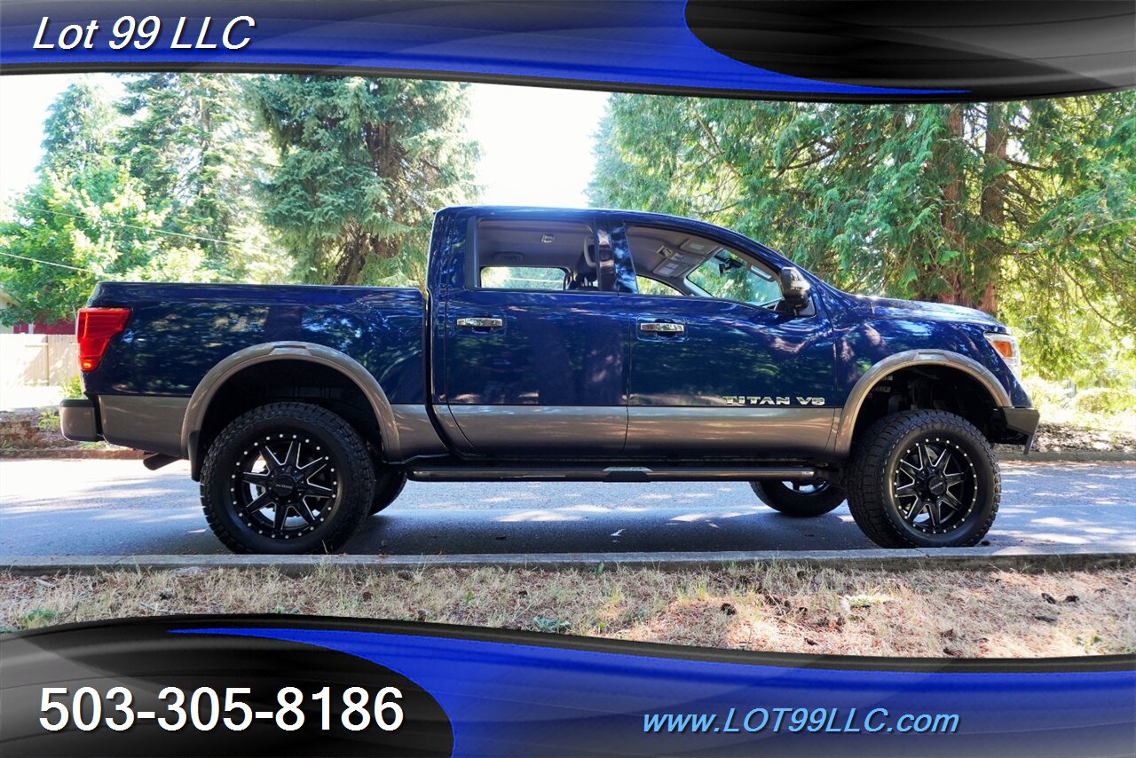 2018 Nissan Titan Platinum Reserve 4X4 V8 5.6 Auto Heated AC Leather  Moon Roof LIFTED Black Wheels LINE NEW TIRES - Photo 9 - Milwaukie, OR 97267