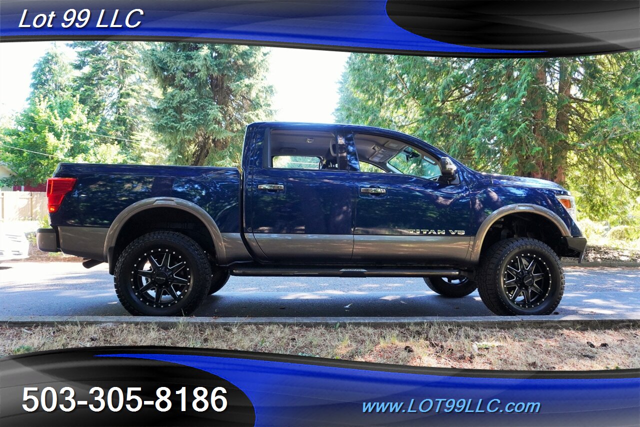 2018 Nissan Titan Platinum Reserve 4X4 V8 5.6 Auto Heated AC Leather  Moon Roof LIFTED Black Wheels LINE NEW TIRES - Photo 8 - Milwaukie, OR 97267