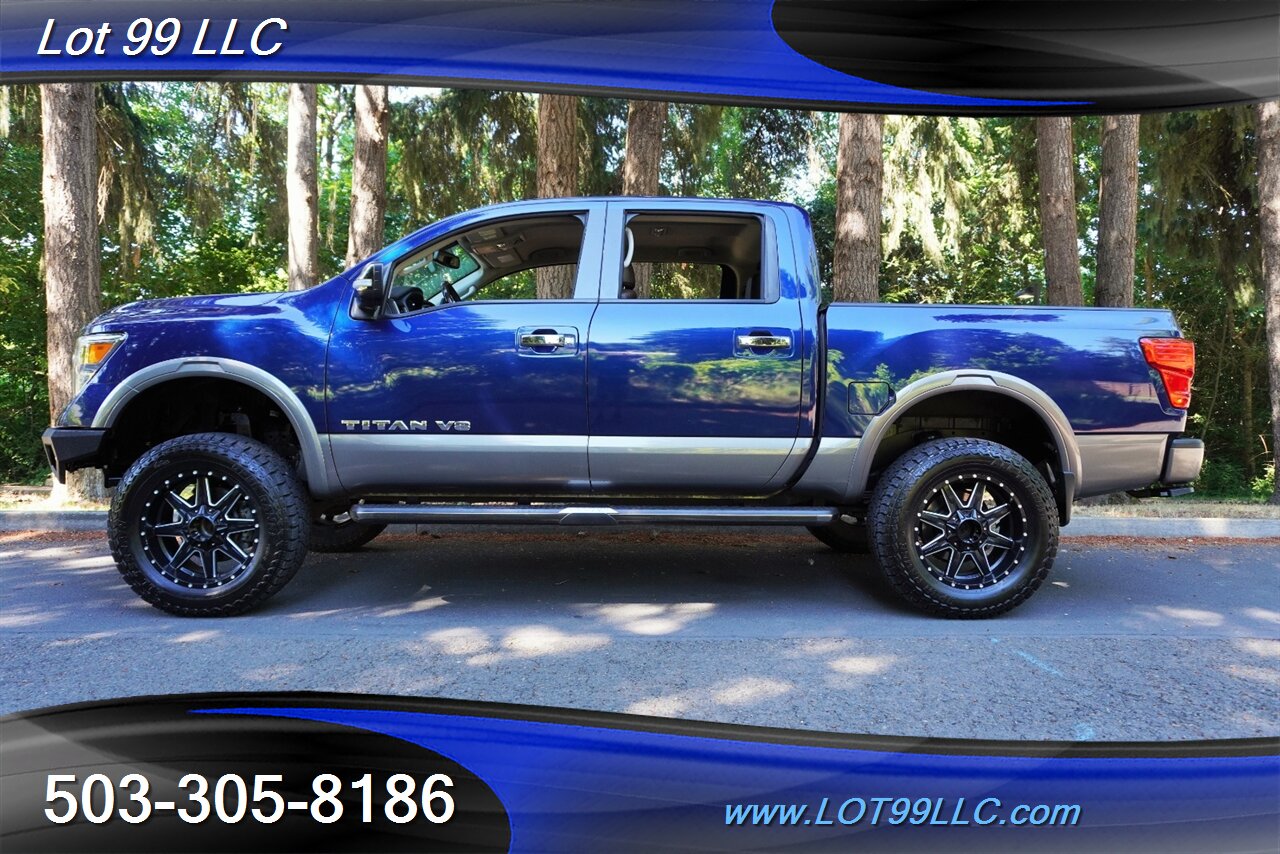 2018 Nissan Titan Platinum Reserve 4X4 V8 5.6 Auto Heated AC Leather  Moon Roof LIFTED Black Wheels LINE NEW TIRES - Photo 1 - Milwaukie, OR 97267